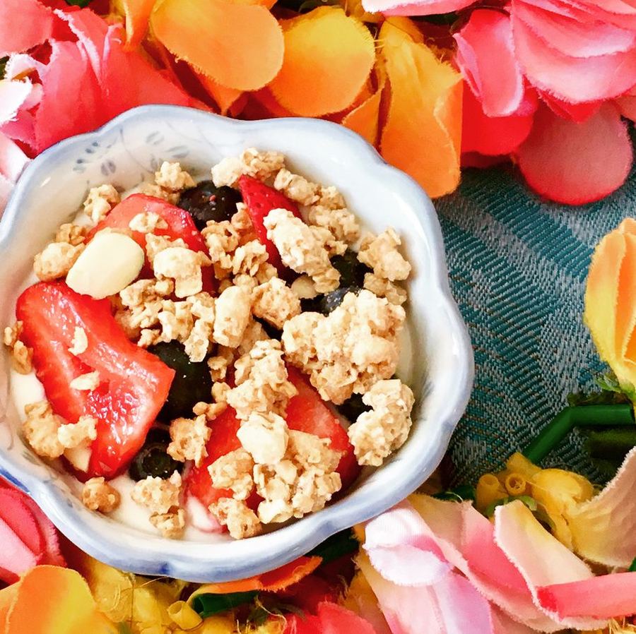 Granola aux fruits rouges, recette du Challenge 21