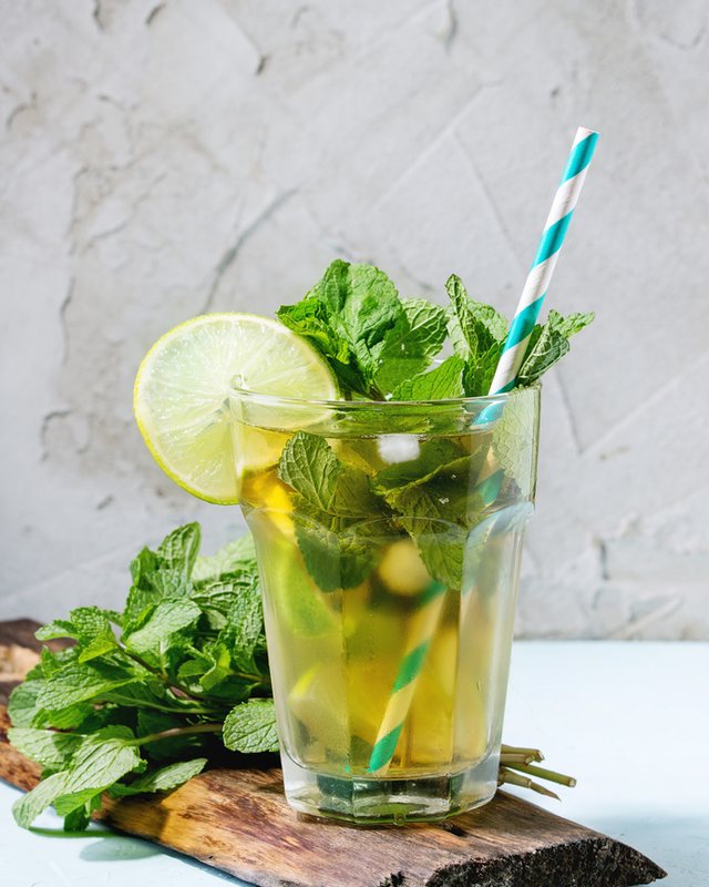 Jour 1 : Thé vert glacé à la menthe
